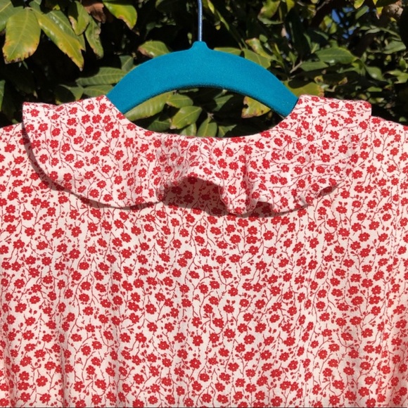 Seven Wonders Australia ivory red floral ruffle wrap mini dress - Picture 5 of 5